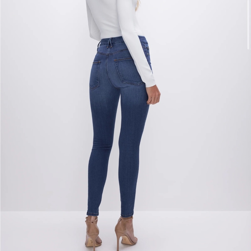 Good American Good Waist Ultra High Rise Skinny Jeans Medium Wash